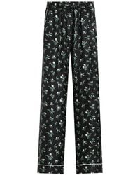 Dolce & Gabbana - Roses And Lilies Of The Valley-Print Twill Vanity Trousers - Lyst