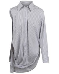 BALOSSA - Jadore Asymmetric Striped Shirt - Lyst