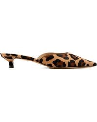 Francesco Russo - 25Mm Leopard-Print Kitten-Heel Mules - Lyst
