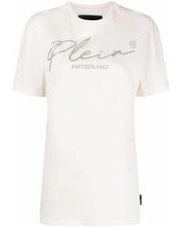 Philipp Plein - Crystal Logo T-Shirt - Lyst
