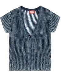 DIESEL - M-Rez Knitted Button-Up Cardigan - Lyst