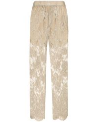 Dolce & Gabbana - Sartoriale Wide-leg Lace Trousers - Lyst