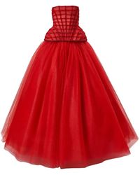 Carolina Herrera - Crystal-Embroidered Strapless Gown - Lyst