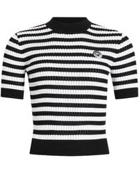 Patou - Gestreepte Geribbelde Top - Lyst