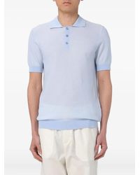 Paolo Pecora - Fein gestricktes Poloshirt - Lyst