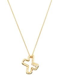 Missoma - Pearl-Embellished Initial Pendant Necklace - Lyst