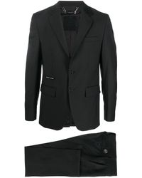 Philipp Plein Logo-plaque Single Breasted Suit - Black