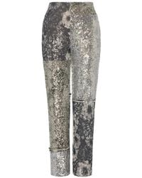 Maison Margiela - Sequin-Embellishment Floral-Details Trousers - Lyst