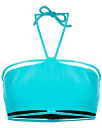 Gloria Coelho - Halterneck String-Detail Bikini Top - Lyst