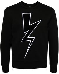 Neil Barrett - Thunderbolt-embroidered Sweatshirt - Lyst