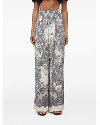 Blugirl Blumarine - Lace-Print Palazzo Pants - Lyst