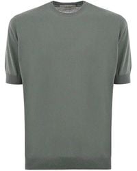 FILIPPO DE LAURENTIIS - Crewneck Short-Sleeve Cotton T-Shirt - Lyst
