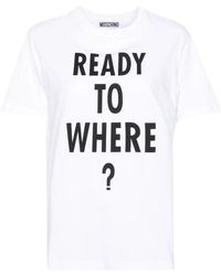Moschino - T-Shirt Aus Bio-Baumwolle Mit Print - Lyst