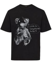 we11done - Pierced Teddy Graphic-Print T-Shirt - Lyst