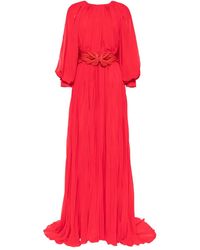 Saiid Kobeisy - Pleated Puff-Sleeve Dress - Lyst
