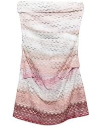 Missoni - Gebreide Mini-Jurk Met Ombré-Effect - Lyst