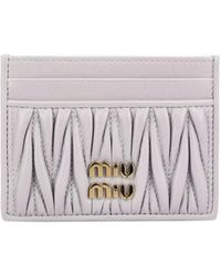 Miu Miu - Matelassã Nappa Leather Card Holder - Lyst