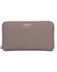 Emporio Armani - Logo-Lettering Zip-Fastening Wallet - Lyst