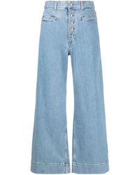 Etro - Weite Jeans mit Paisley-Stickerei - Lyst
