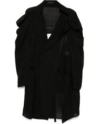 Yohji Yamamoto - Twill Belted Blazer - Lyst