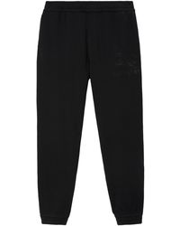 Burberry - Ekd-embroidery Cotton Track Pants - Lyst