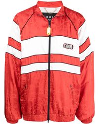 COOL T.M - Logo-Patch Striped Sports Jacket - Lyst