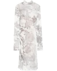 Patrizia Pepe - Minikleid mit Blumen-Print - Lyst