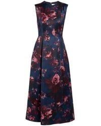 Erdem - Floral-Print Sleeveless Midi Dress - Lyst
