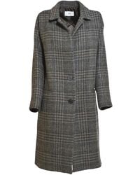 SOLOTRE - Manteau À Carreaux - Lyst