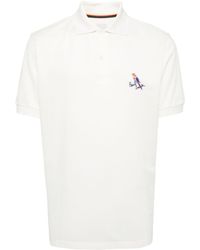 Paul Smith - Embroidered-design Cotton Polo Shirt - Lyst