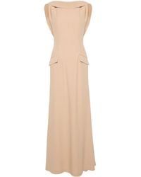 Alberta Ferretti - ラッフル マキシドレス - Lyst