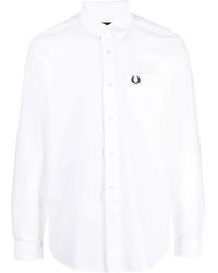 Fred Perry - Chemise En Coton À Logo Brodé - Lyst