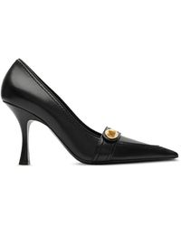 Burberry - Leather Cotswolds High Pumps - Lyst