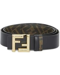 Fendi - Ceinture En Cuir À Boucle Logo - Lyst
