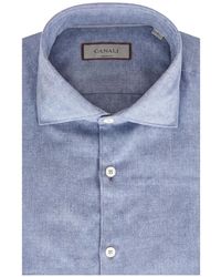 Canali - Herringbone-Pattern Shirt - Lyst