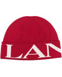 Lanvin - Beanie Mit Logo - Lyst