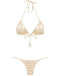 Amir Slama - Metallic-Effect Halterneck Bikini - Lyst