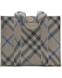 Burberry - Kleine Tote Bag mit Check - Lyst