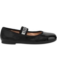 Love Moschino - Ballerinas Mit Logo-Jacquard - Lyst