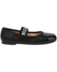 Love Moschino - Logo-Jacquard Ballerina Shoes - Lyst