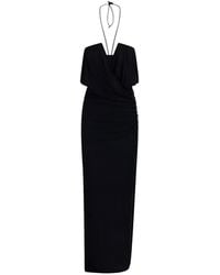 Amazuìn - Halterneck Ruched Dress - Lyst