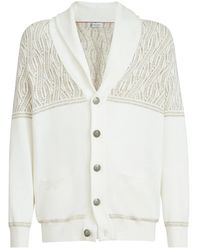 Brunello Cucinelli - Jacquard Cardigan - Lyst
