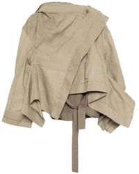 Yehuafan - Draped Tie-Fastening Jacket - Lyst