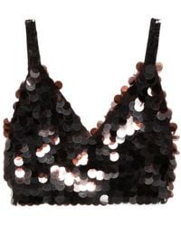 P.A.R.O.S.H. - Sequin-Embellished Triangle Top - Lyst