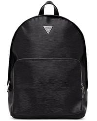 Guess - Milano Textured Logo-Plaque Backpack - Lyst
