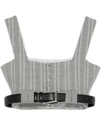 Vestiaire d'un Oiseau Libre - Striped Belted Top - Lyst