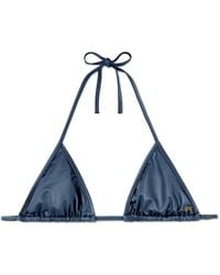 Palm Angels - Metallic Triangle Bikini Top - Lyst