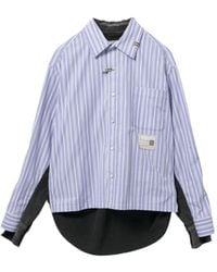Maison Mihara Yasuhiro - Panelled Striped Shirt - Lyst
