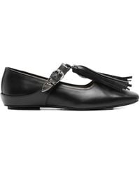 Toga - Buckle-Fastening Tassel Ballet Flats - Lyst