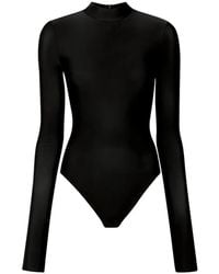 LAPOINTE - Mock-Neck Long-Sleeve Bodysuit - Lyst